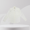 White Long Sleeve Button-Up Shirt (Chest Pocket)