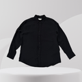 Classic Black Long Sleeve Button-Up Shirt