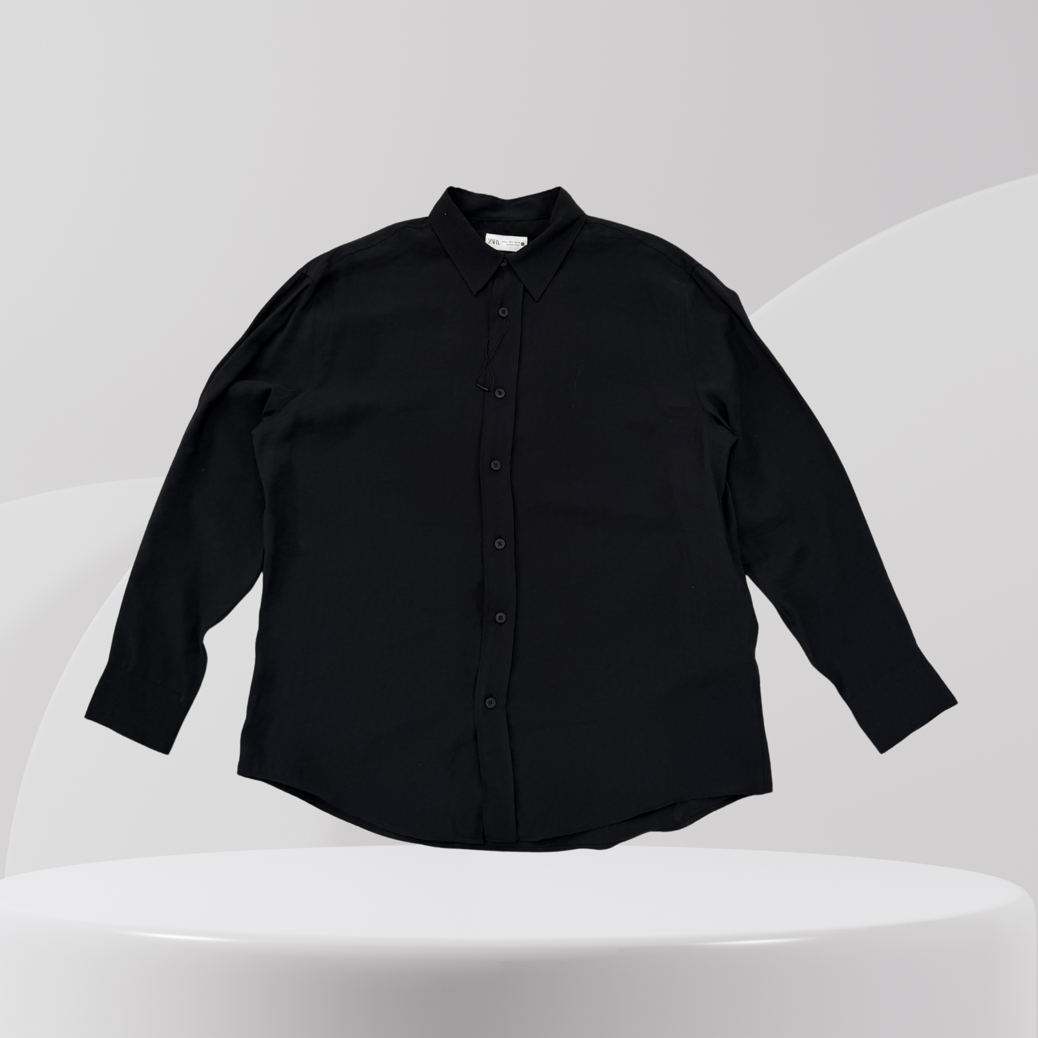 Classic Black Long Sleeve Button-Up Shirt