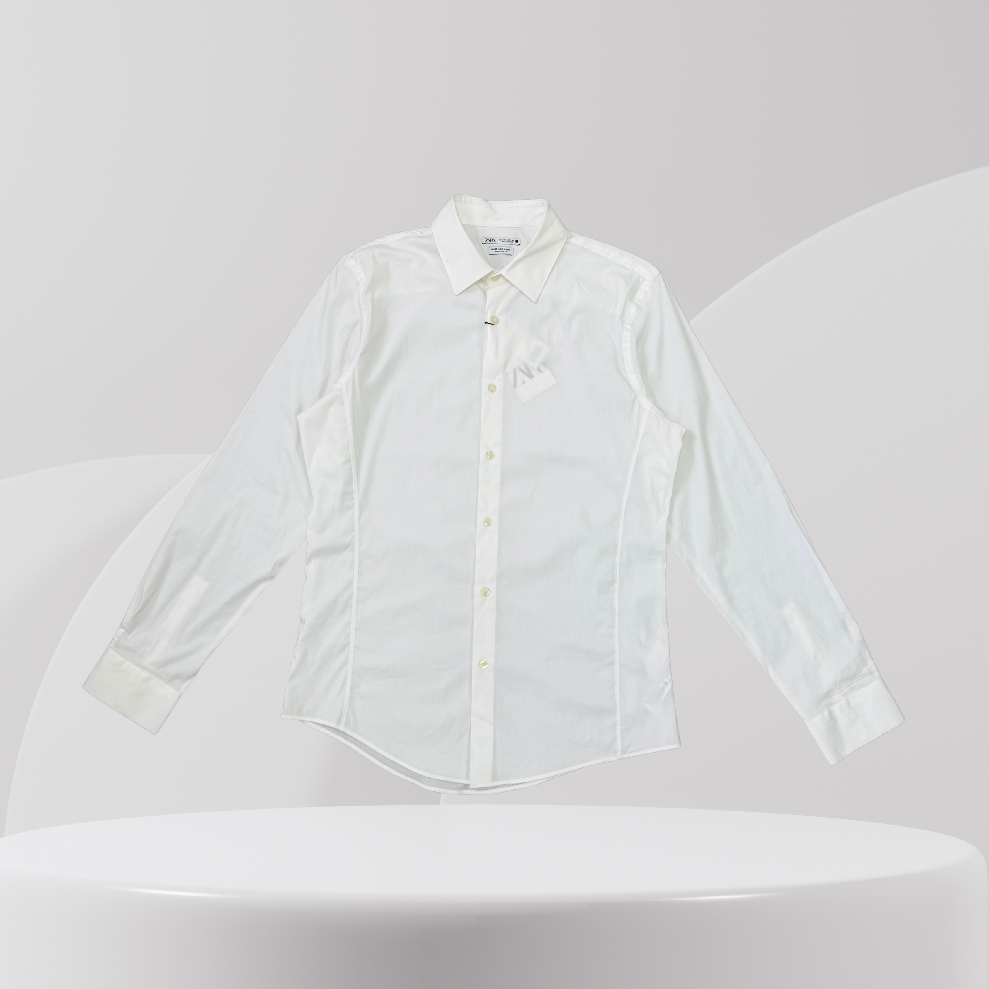 Classic White Long Sleeve Button-Up Shirt