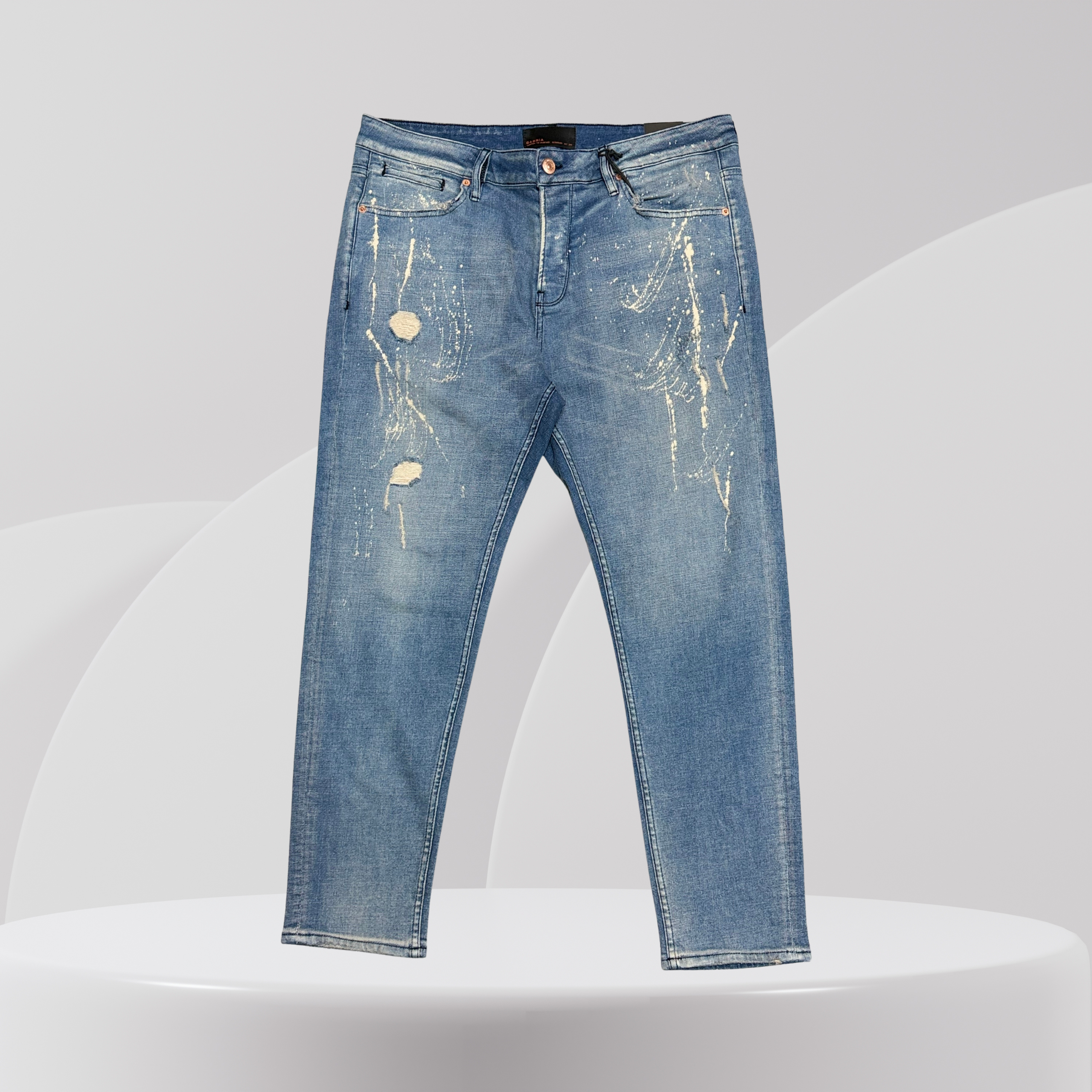 Gabbia Paint Splatter Slim Denim Jeans