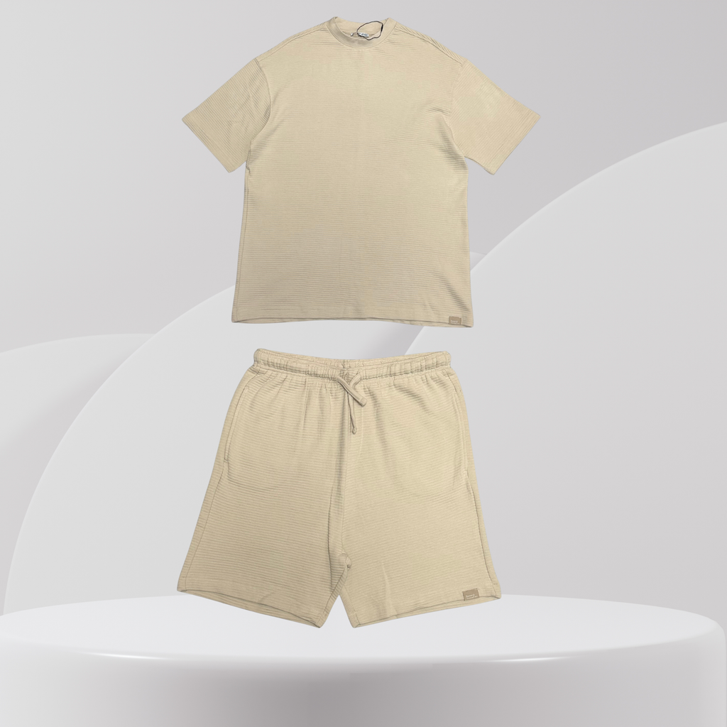 Essential Ribbed Summer Set – Sand