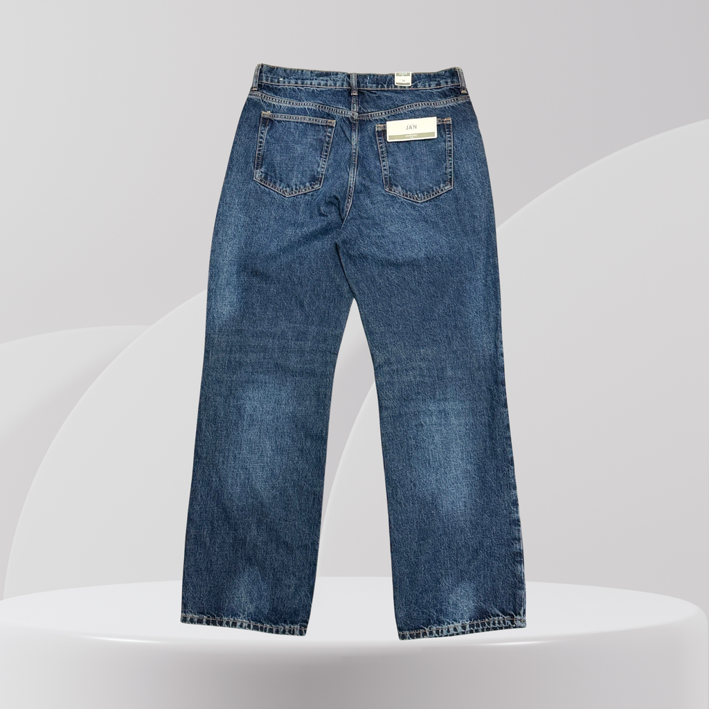 Vintage Wash Straight-Leg Jeans
