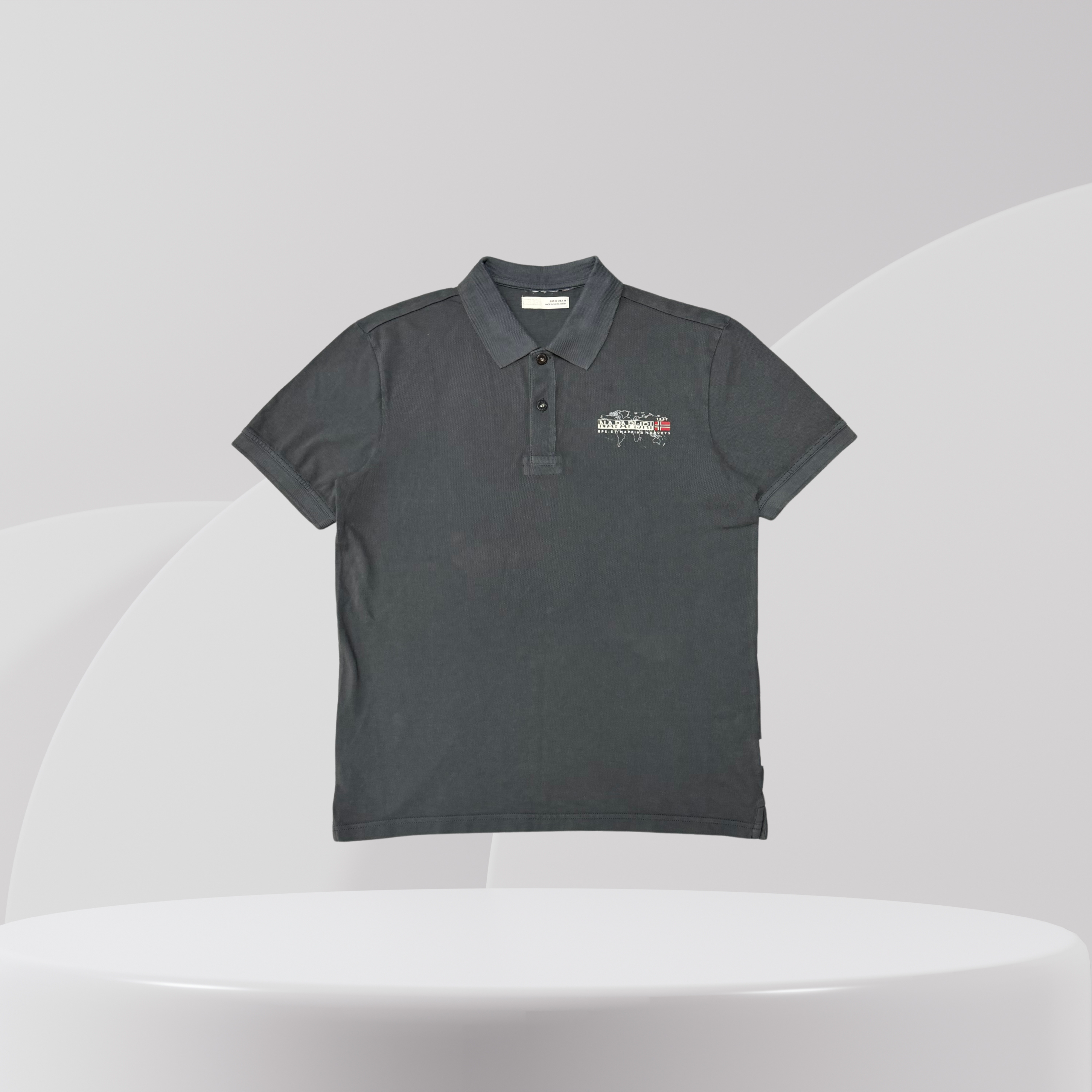 Charcoal Embroidered Polo Shirt