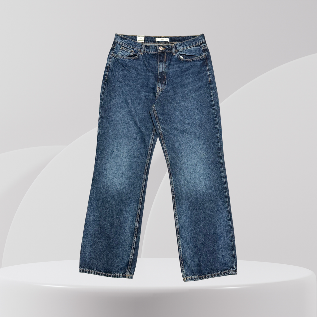Vintage Wash Straight-Leg Jeans