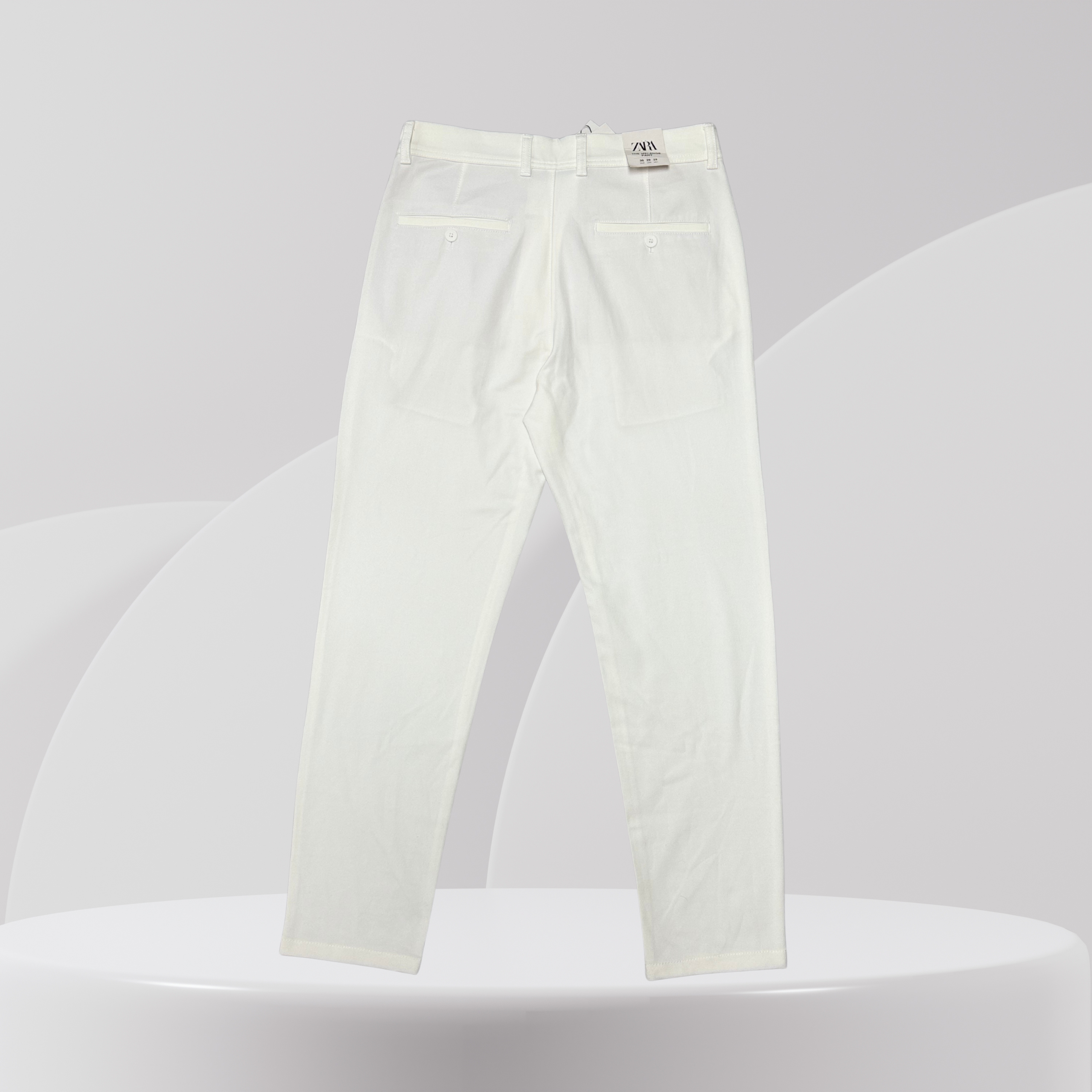 White Slim Fit Smart Trousers