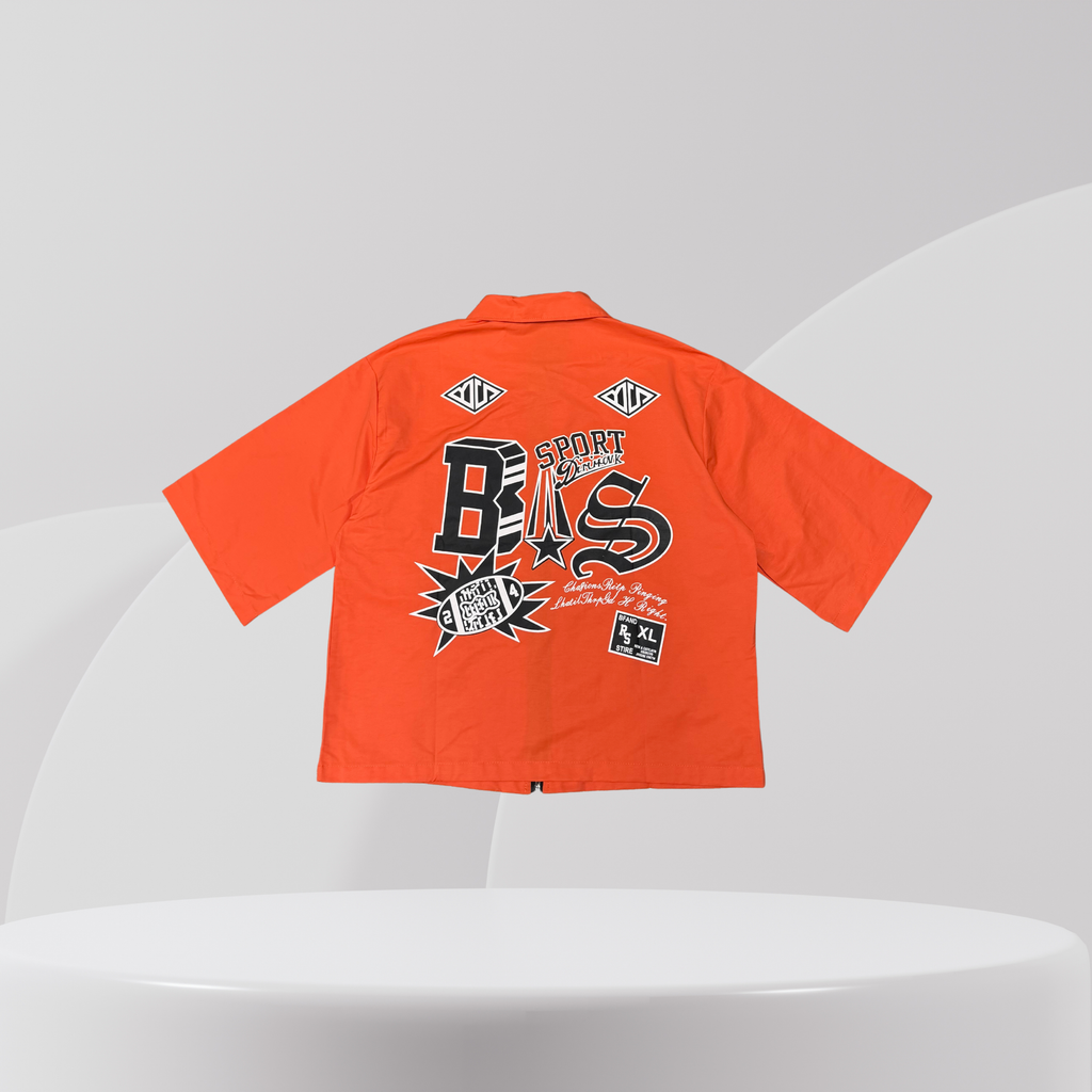 BAS Sport Zip-Up Shirt – Orange