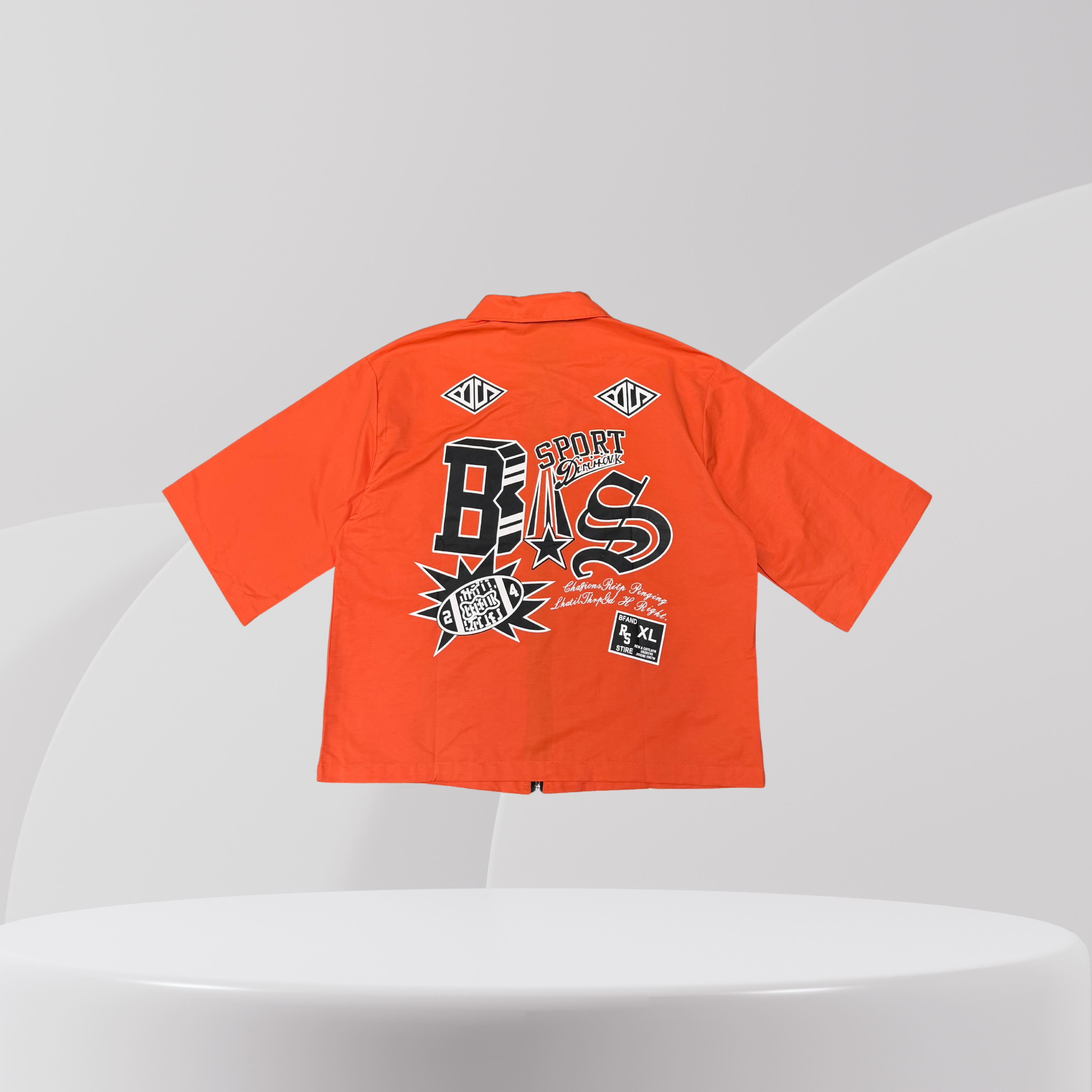 BAS Sport Zip-Up Shirt – Orange