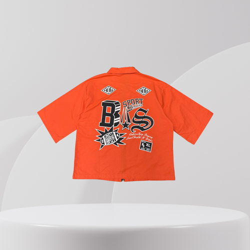 BAS Sport Zip-Up Shirt – Orange