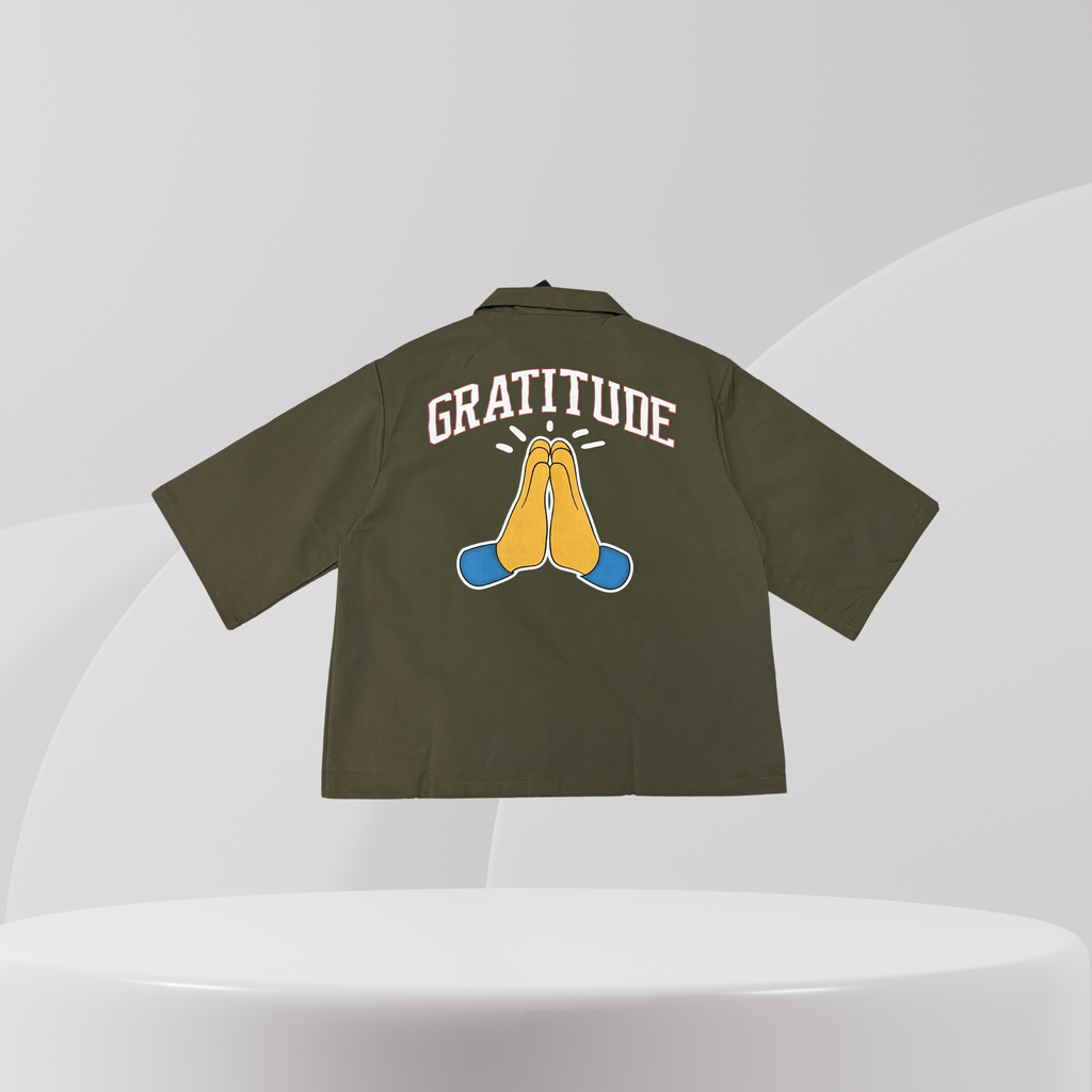 Gratitude Graphic Zip Shirt