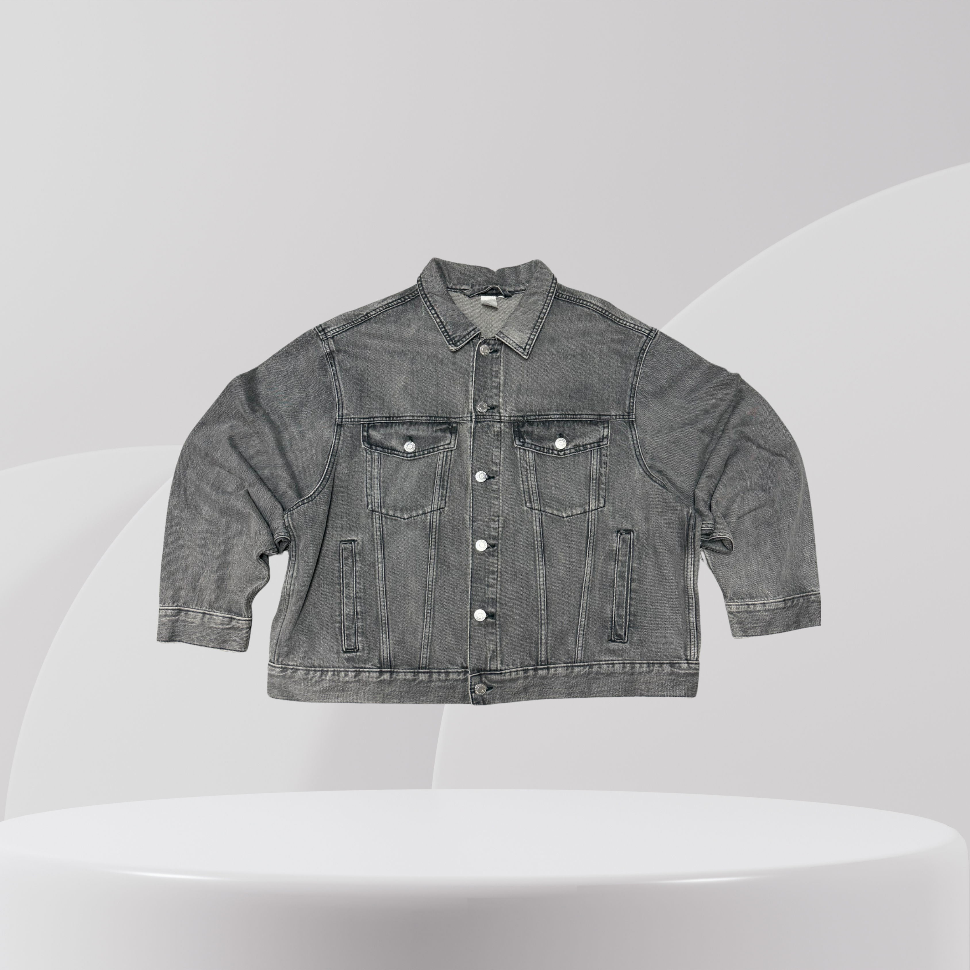 Washed Grey Denim Jacket