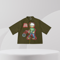 Graffiti Character Zip-Up Shirt