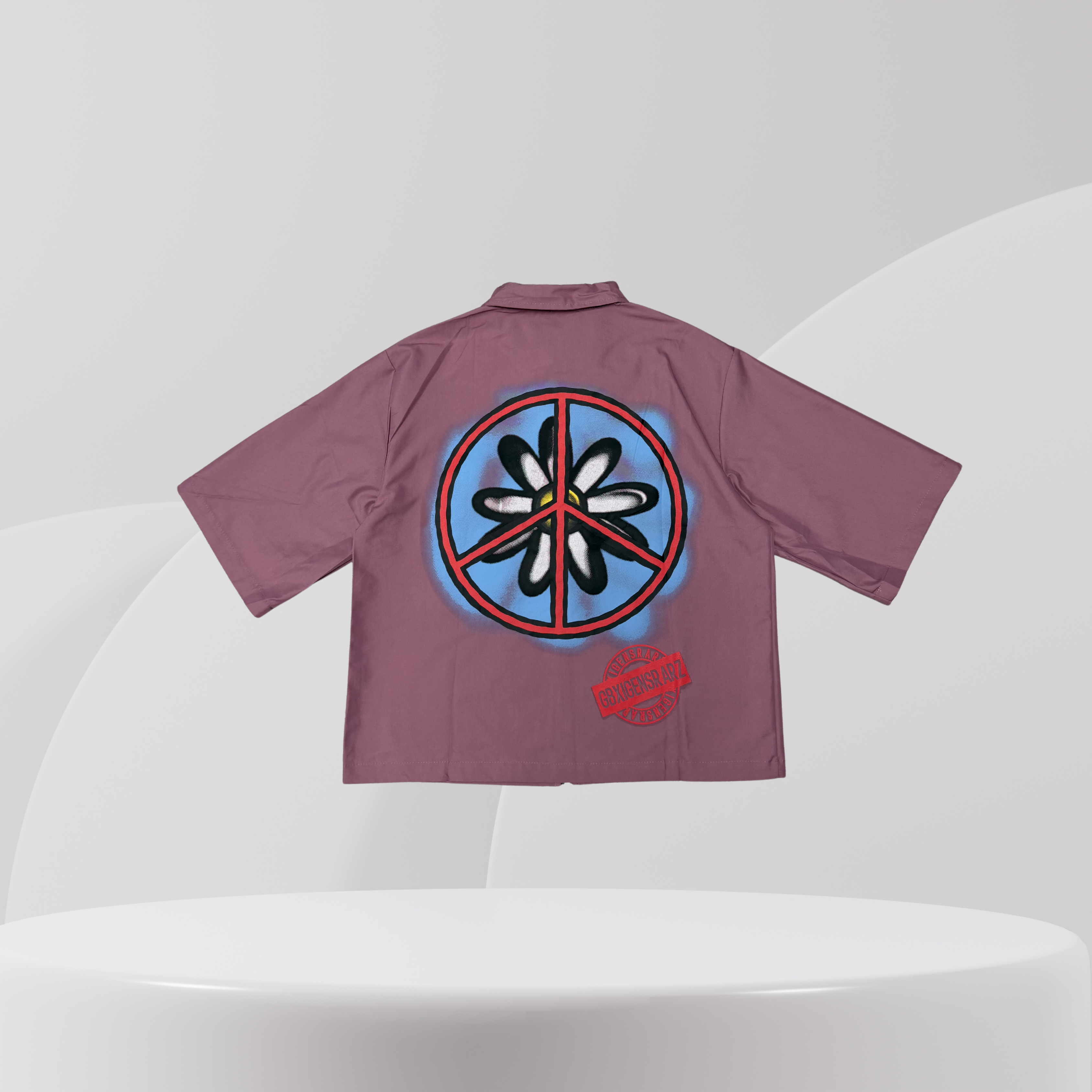 Graffiti Character Zip-Up Shirt