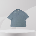 Garage Select Textured Knit Polo Shirt – Blue Grey