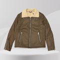 Brown Shearling Collar Jacket