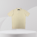 Cream Knit Polo Shirt