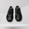 Garage Premium Black Leather Runner Sneakers