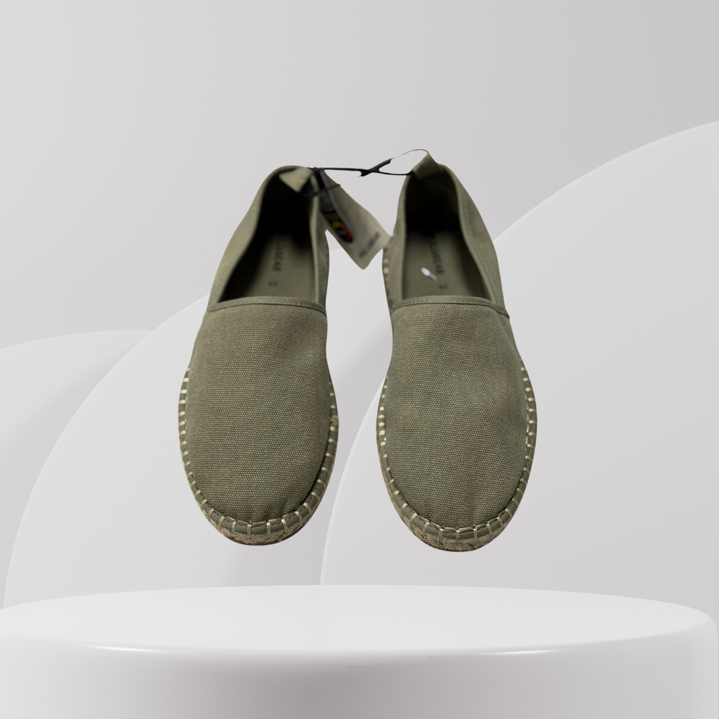 Garage Select Olive Canvas Espadrille Slip-Ons