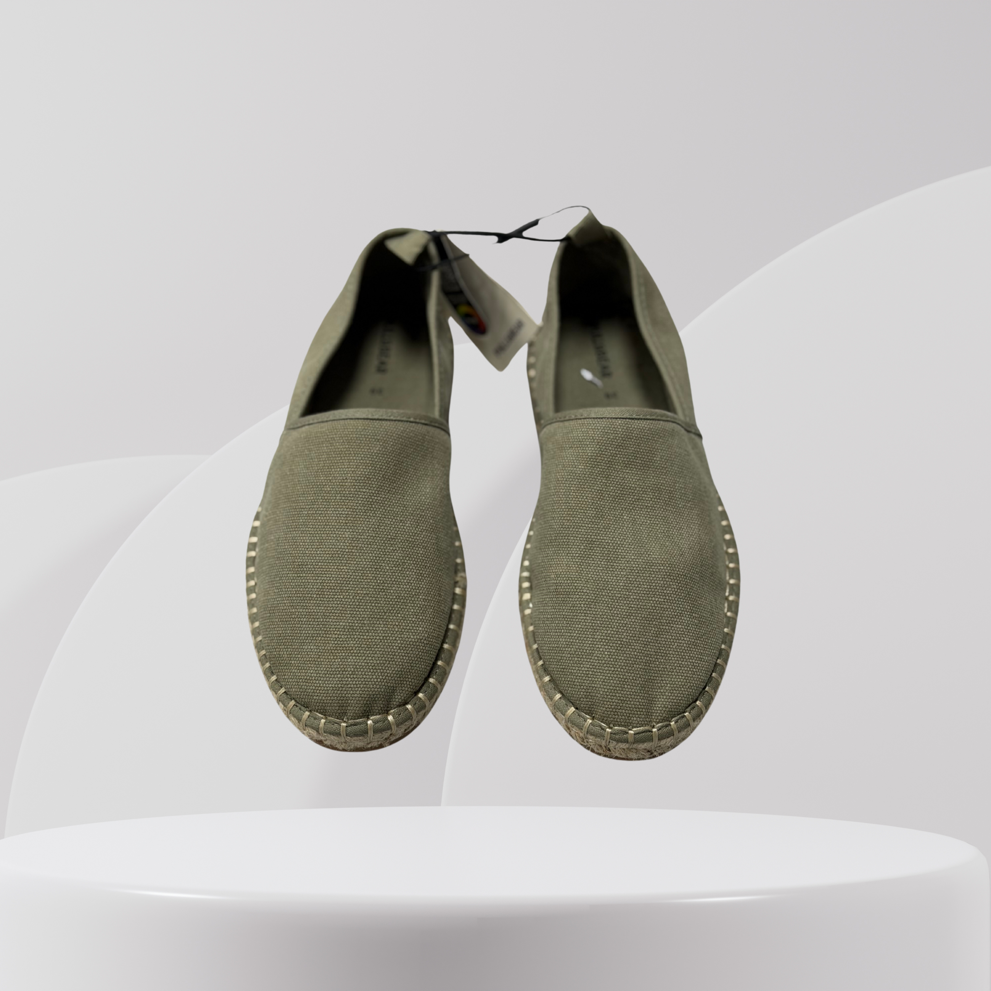 Garage Select Olive Canvas Espadrille Slip-Ons