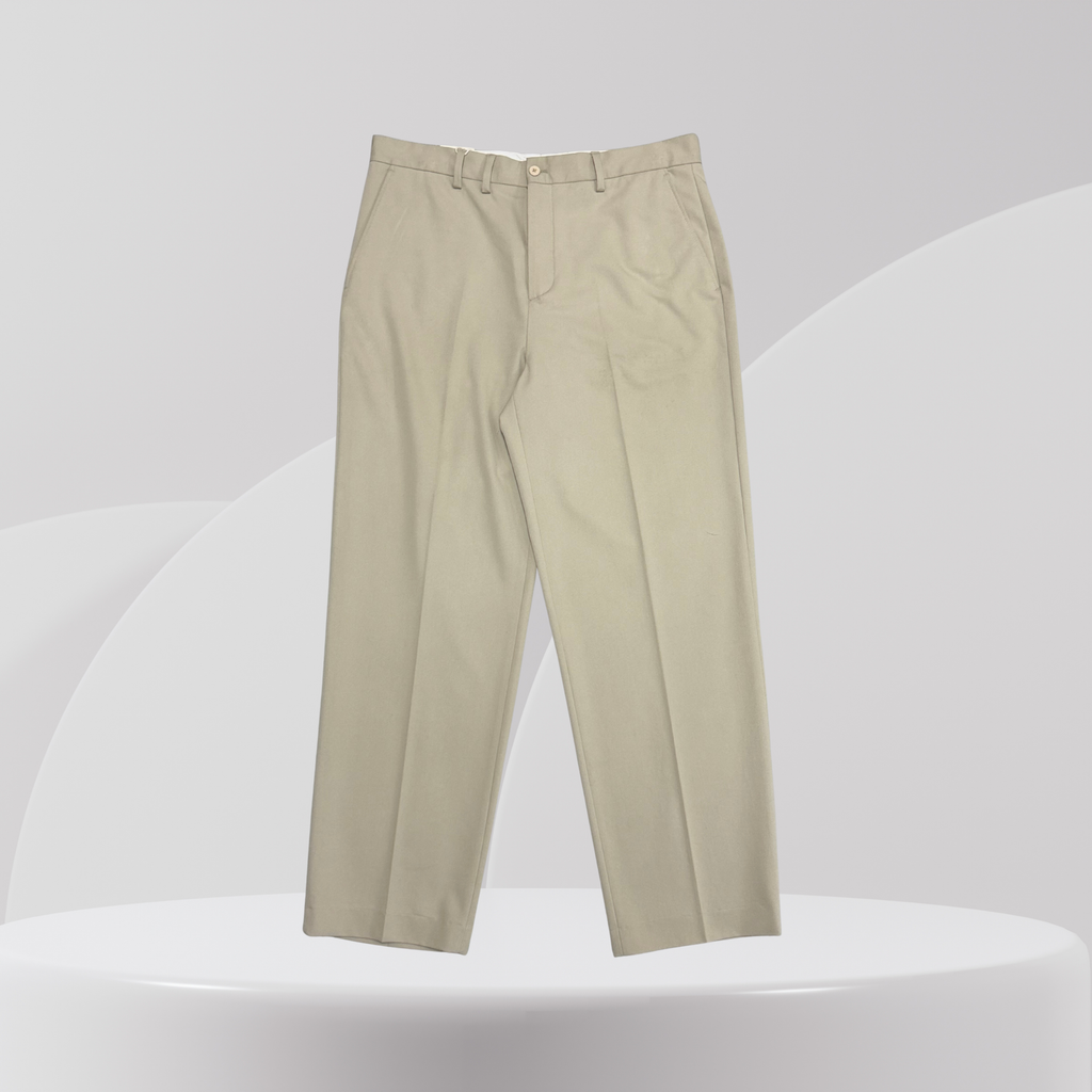 Classic Stone Slim-Fit Tailored Trousers
