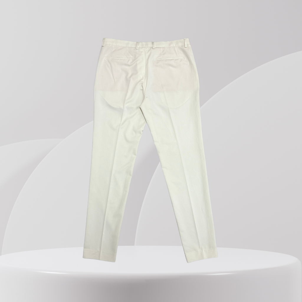 Ivory Slim-Fit Tailored Trousers