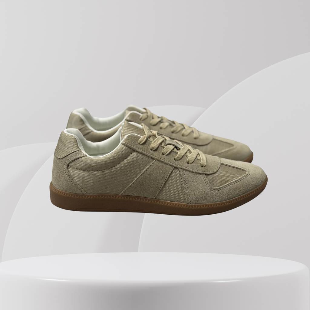 Garage Select Neutral Suede & Canvas Sneakers