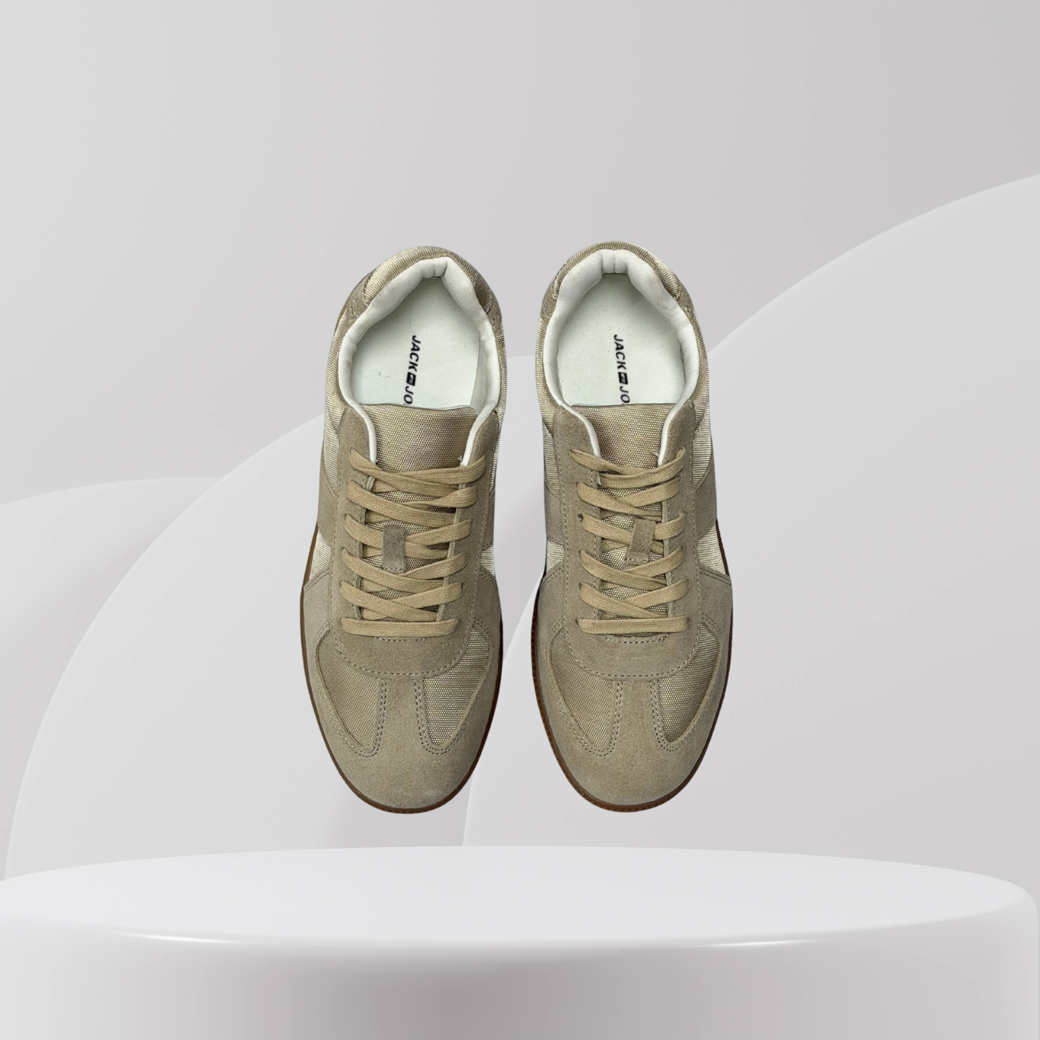 Garage Select Neutral Suede & Canvas Sneakers