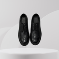 Garage Premium Black Leather Wingtip Brogue Shoes