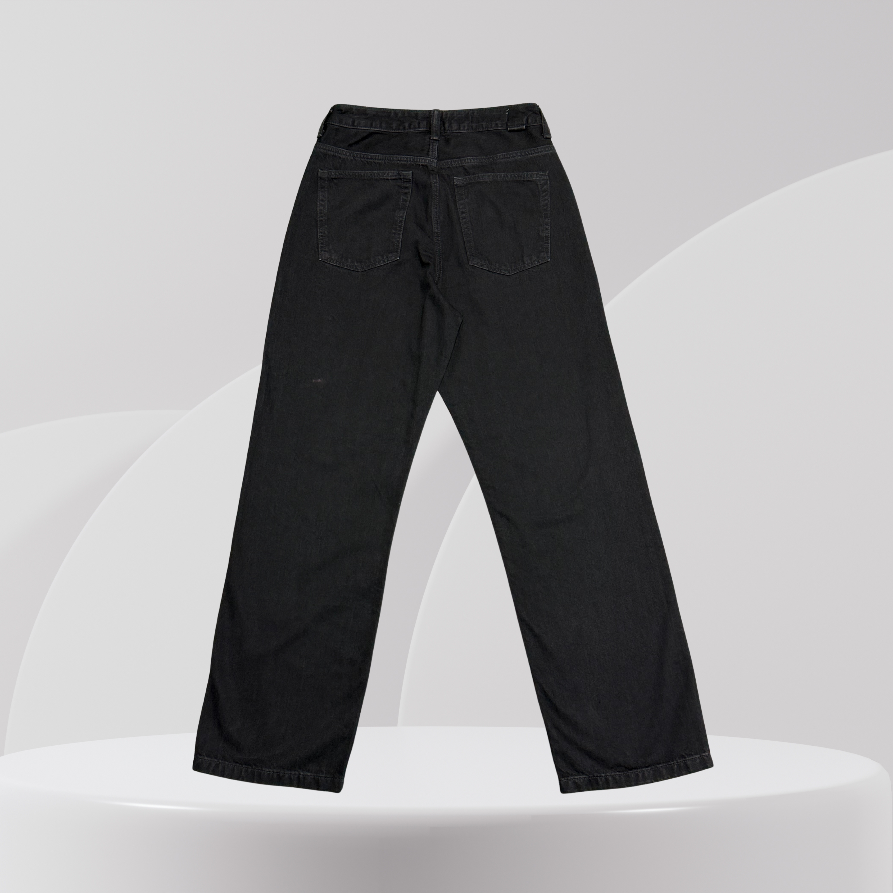 Black Wide-Leg Denim Jeans