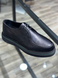 Classic Leather Derby Shoes – Black