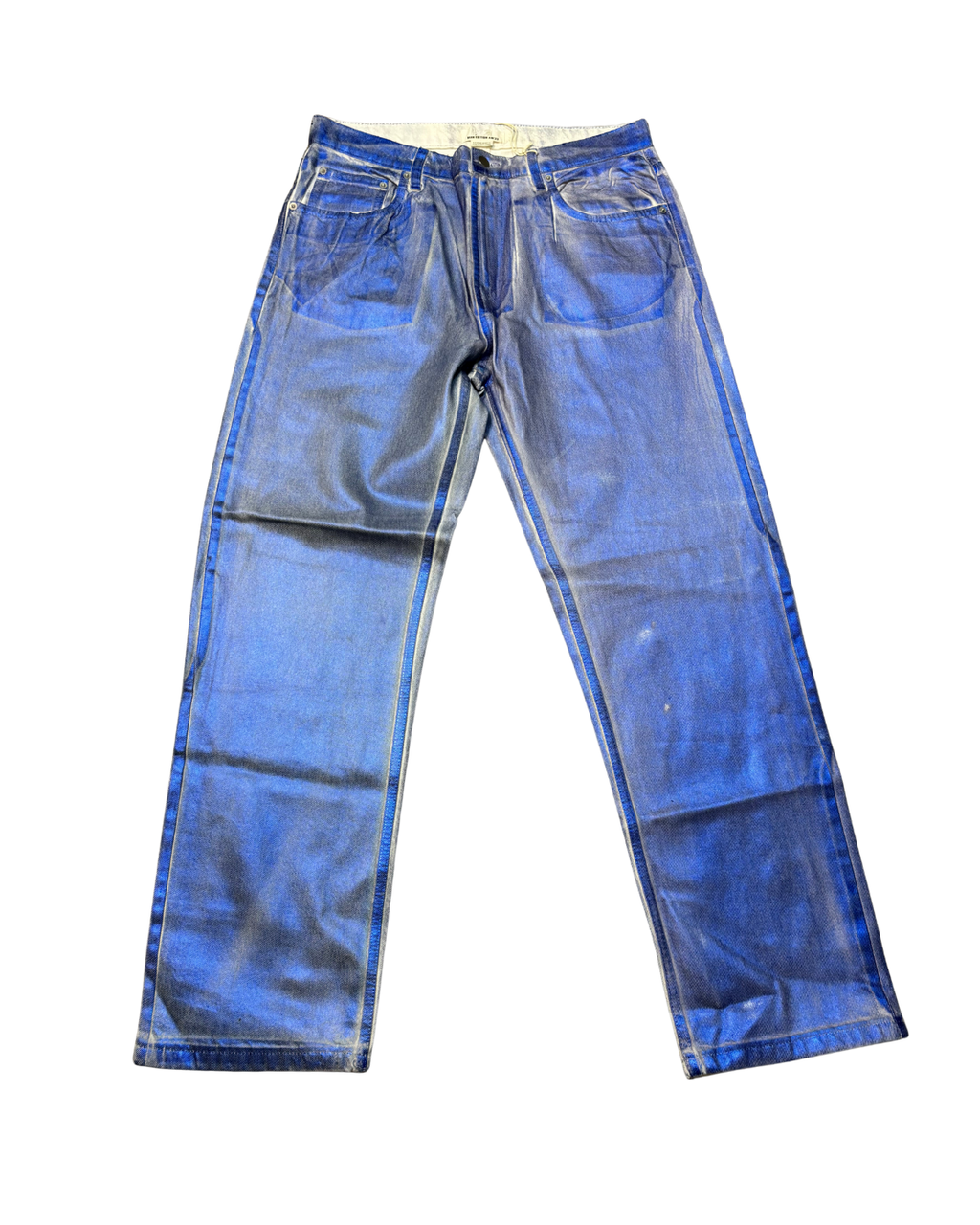 Blue jeans on a white background