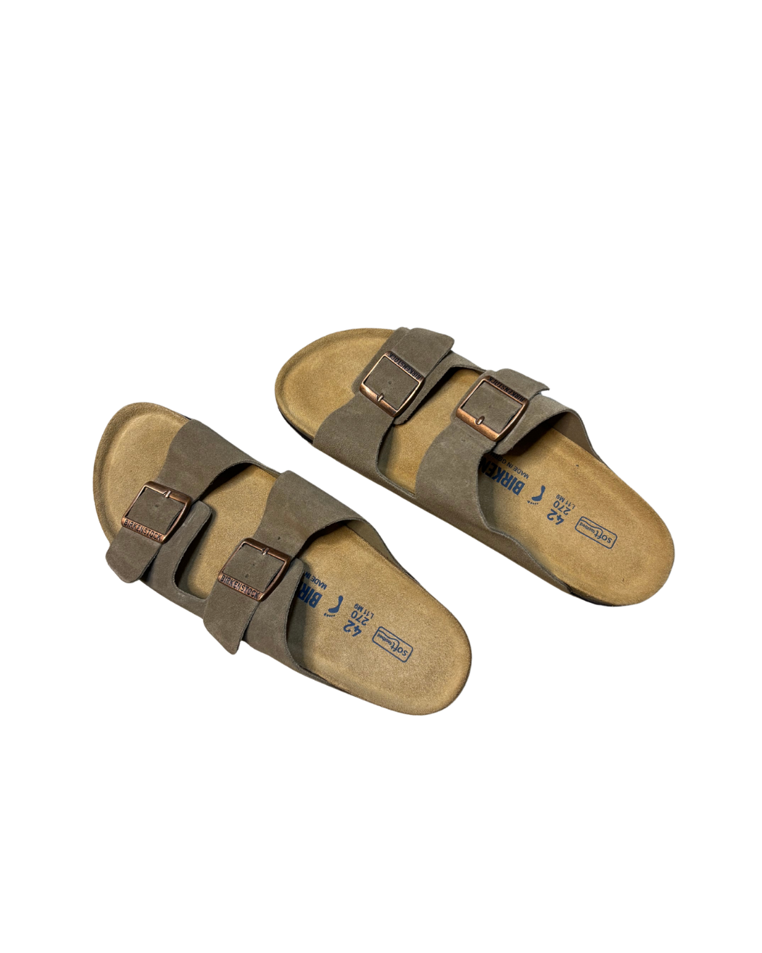 TAUPE SUEDE DOUBLE STRAP SANDAL