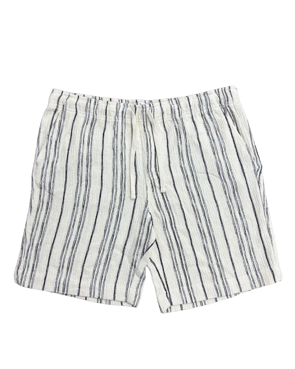 Striped shorts on a white background