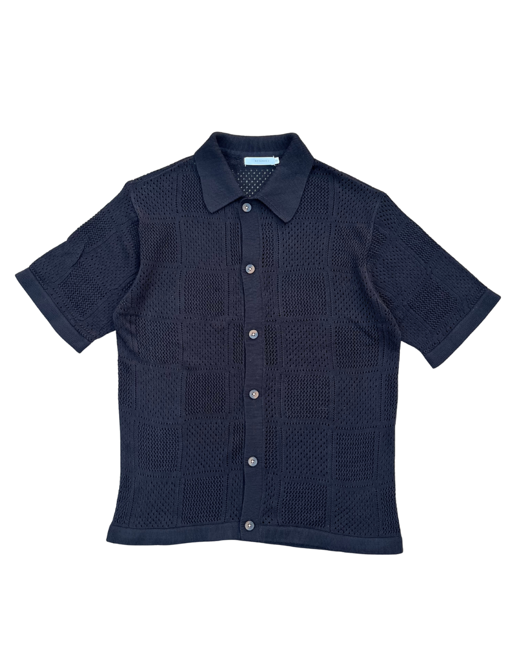 OPEN WEAVE KNIT POLO