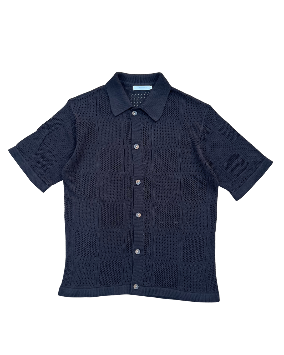 OPEN WEAVE KNIT POLO