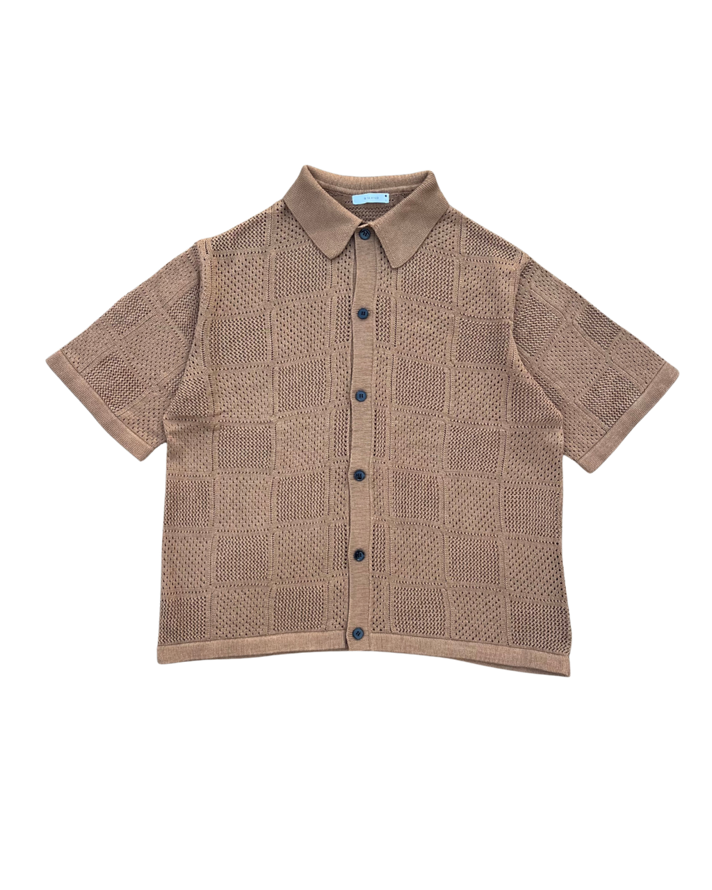 OPEN WEAVE KNIT POLO